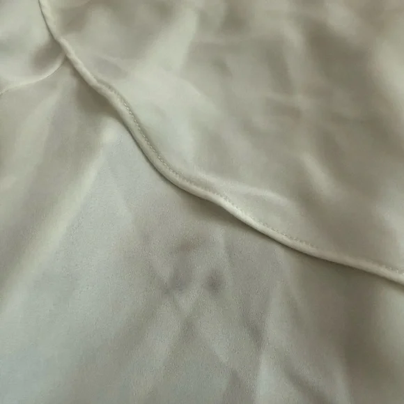 Sz Sm White Ruffled Women's Top Pirate Vintage Flowy - Picture 5 of 5